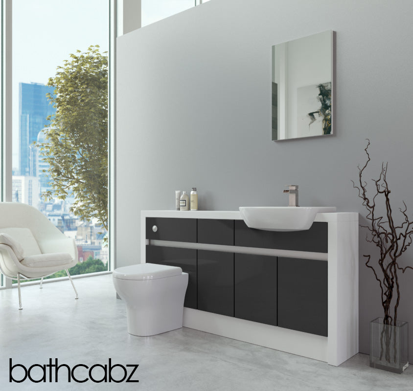 SIDONA WHITE MATT BASE UNITS BATHROOM FITTED FURNITURE