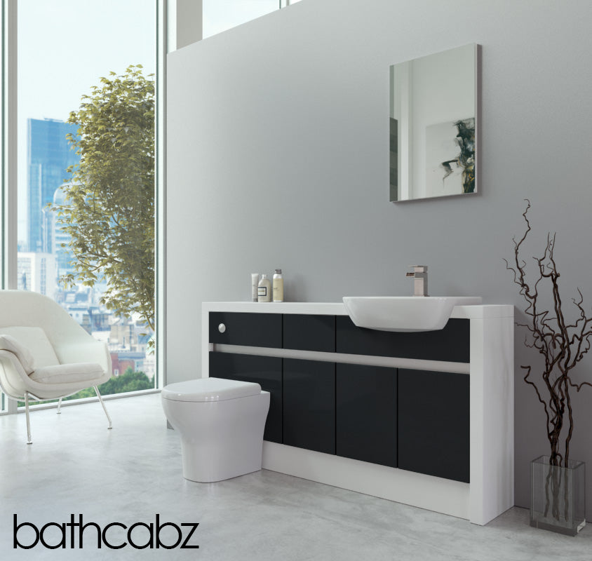 SIDONA WHITE MATT BASE UNITS BATHROOM FITTED FURNITURE