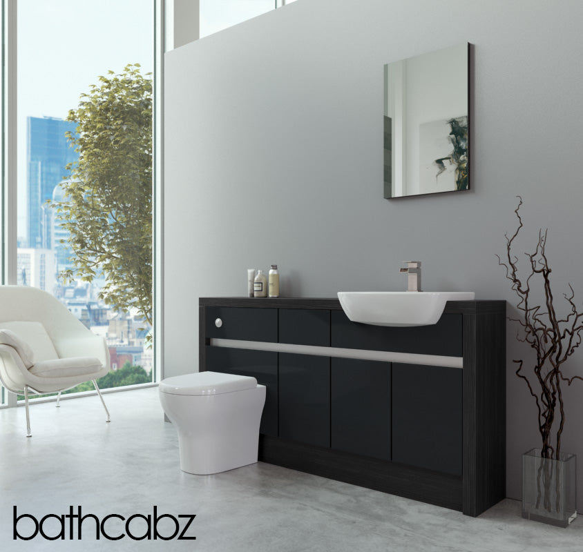 SIDONA HACIENDA BLACK BASE UNITS BATHROOM FITTED FURNITURE