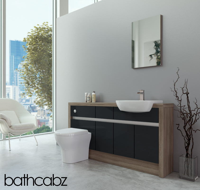 SIDONA DRIFTWOOD BASE UNITS BATHROOM FITTED FURNITURE