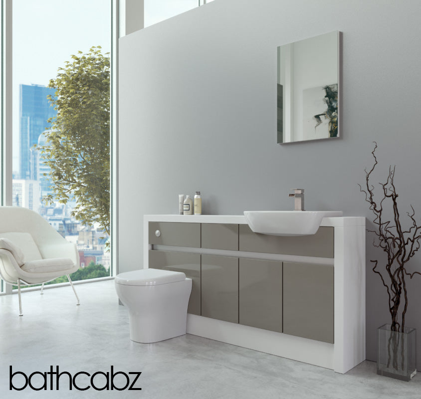 SIDONA WHITE MATT BASE UNITS BATHROOM FITTED FURNITURE