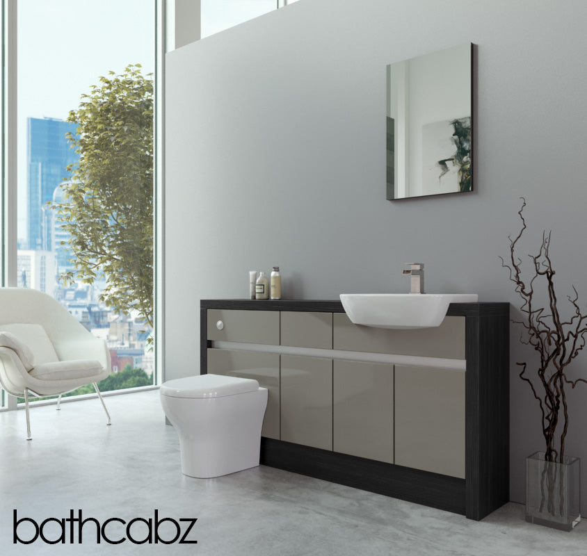 SIDONA HACIENDA BLACK BASE UNITS BATHROOM FITTED FURNITURE