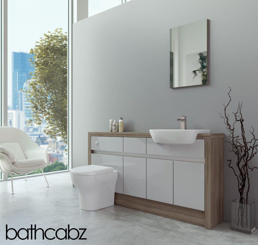SIDONA DRIFTWOOD BASE UNITS BATHROOM FITTED FURNITURE