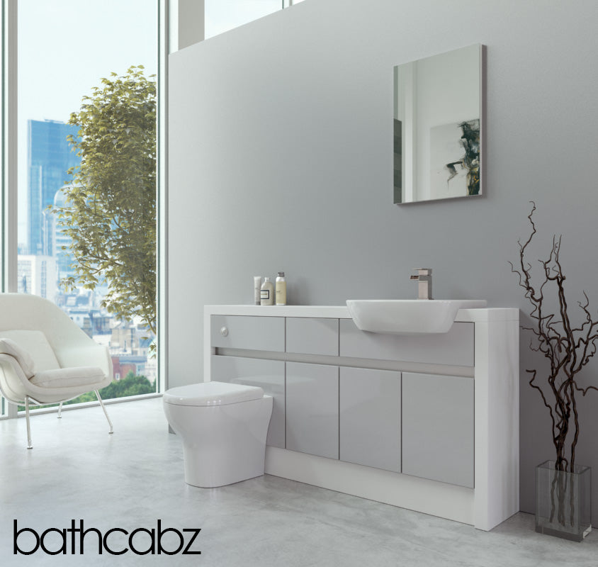 SIDONA WHITE MATT BASE UNITS BATHROOM FITTED FURNITURE