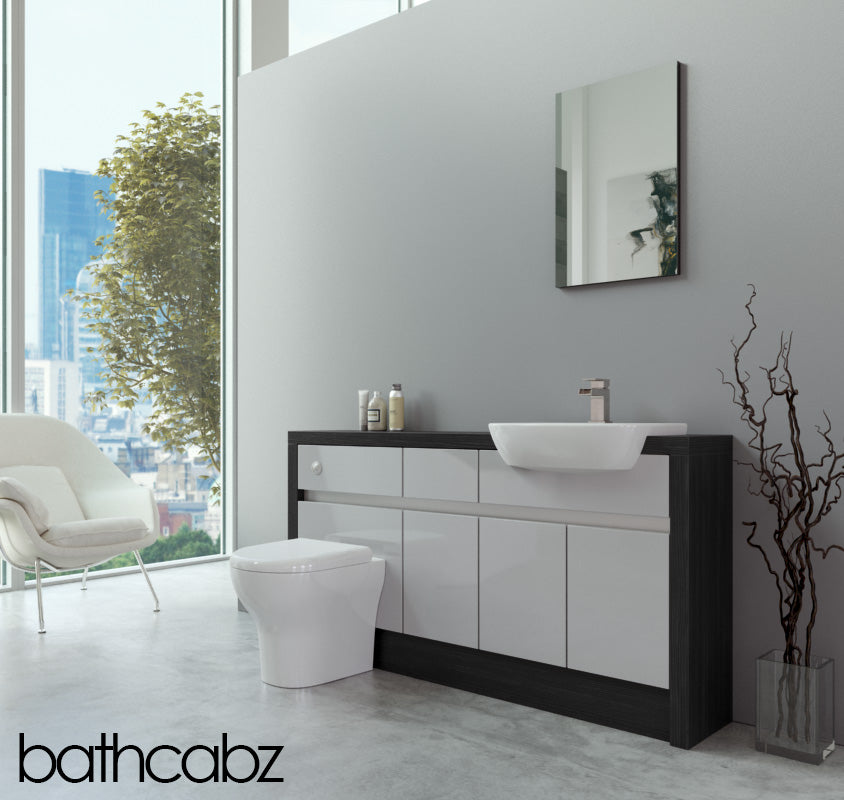 SIDONA HACIENDA BLACK BASE UNITS BATHROOM FITTED FURNITURE