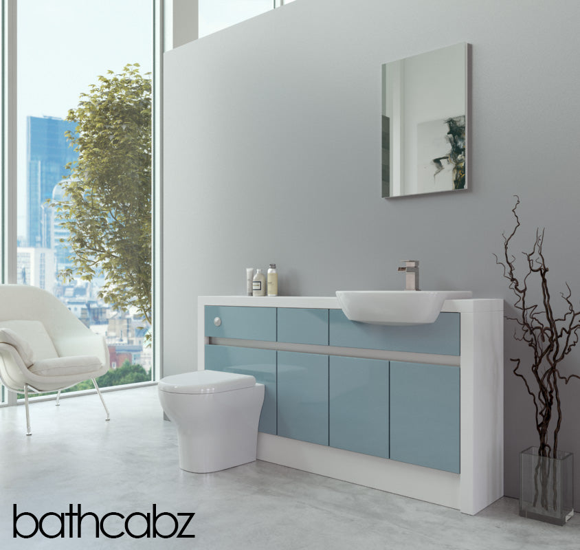 SIDONA WHITE MATT BASE UNITS BATHROOM FITTED FURNITURE
