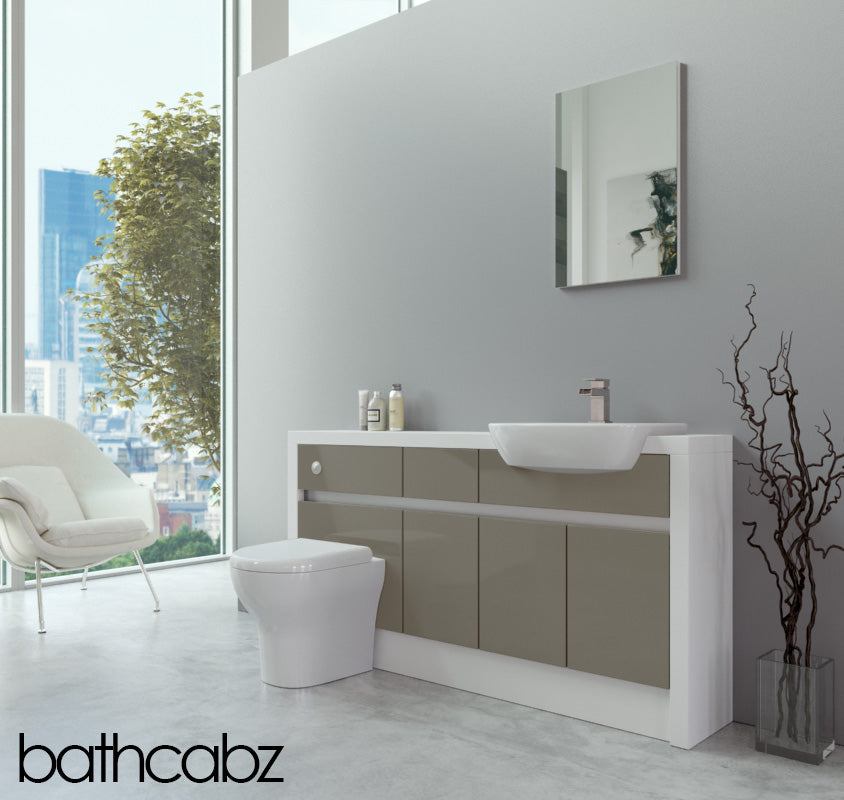 SIDONA WHITE MATT BASE UNITS BATHROOM FITTED FURNITURE