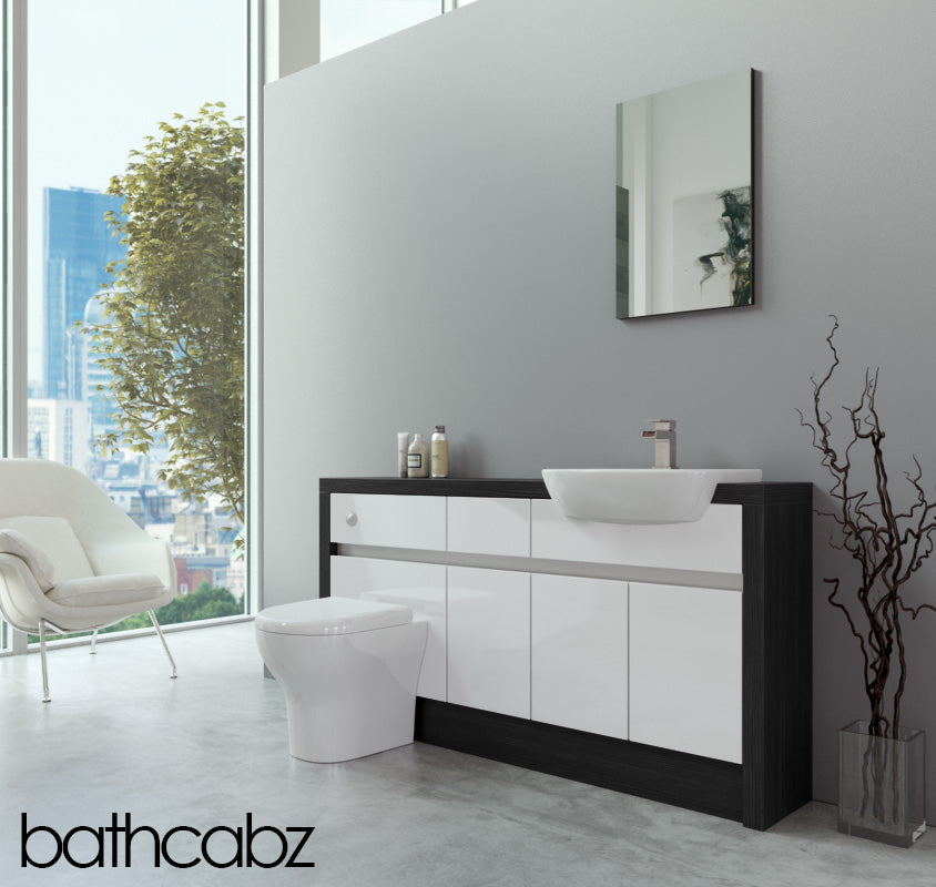 SIDONA HACIENDA BLACK BASE UNITS BATHROOM FITTED FURNITURE