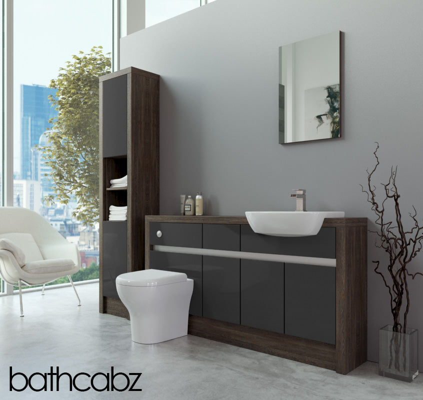 SIDONA MALI WENGE BASE & TALL UNIT BATHROOM FITTED FURNITURE