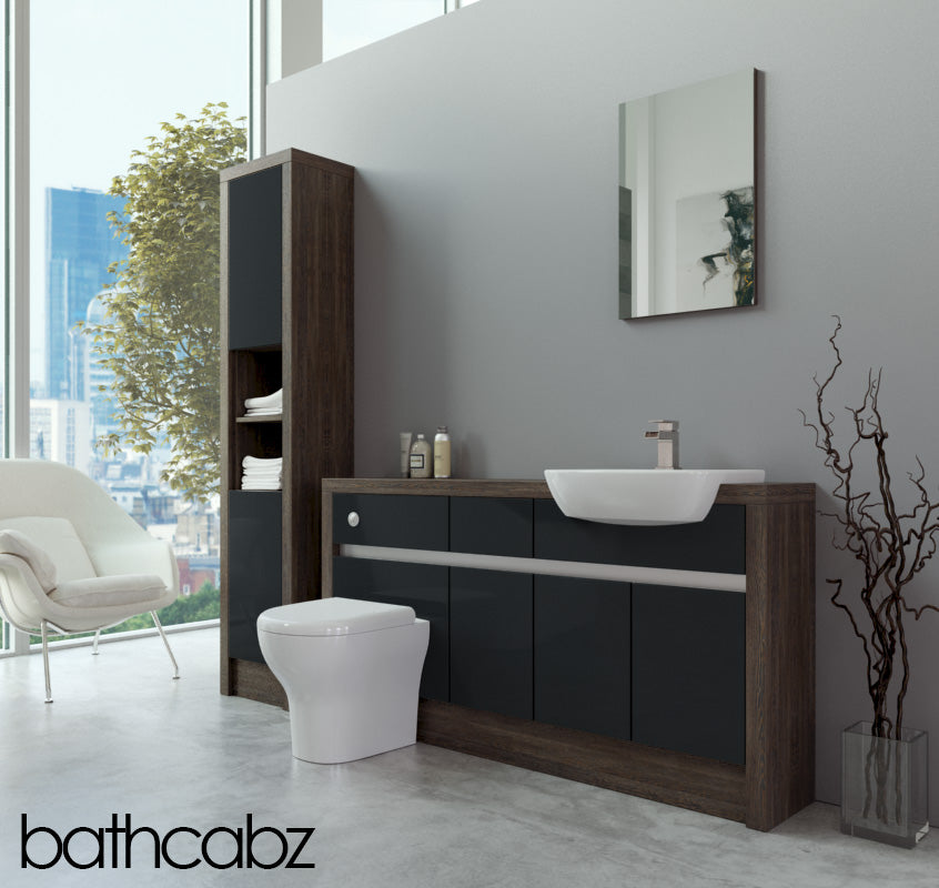SIDONA MALI WENGE BASE & TALL UNIT BATHROOM FITTED FURNITURE