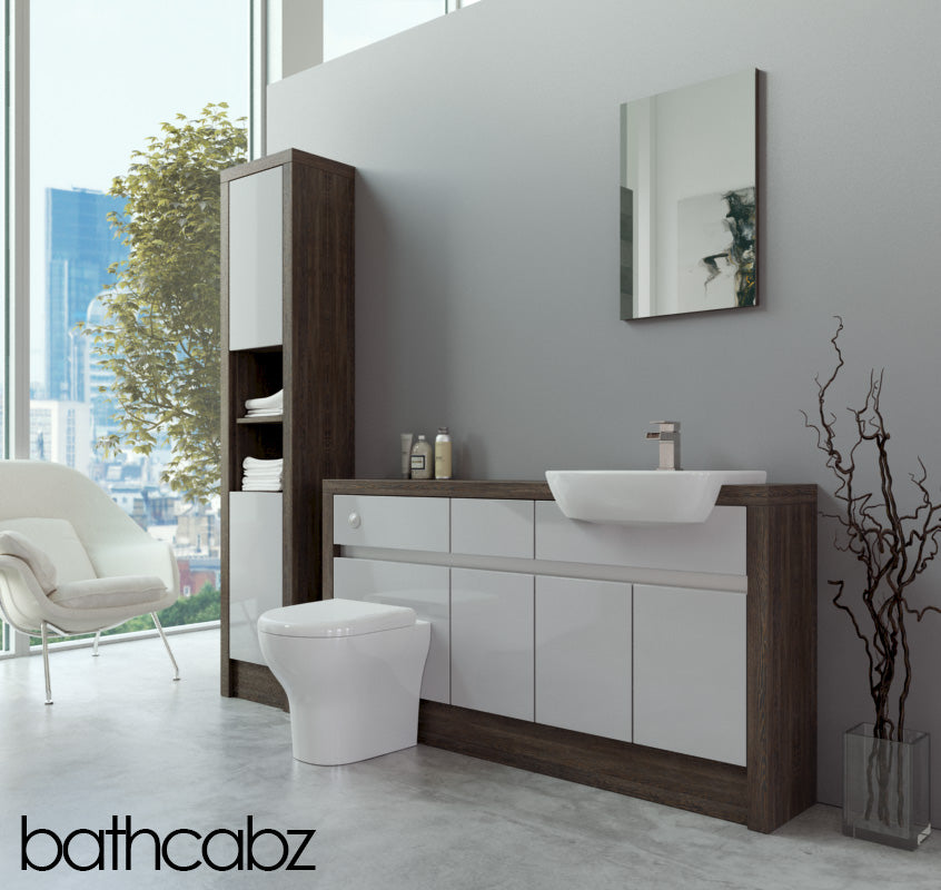 SIDONA MALI WENGE BASE & TALL UNIT BATHROOM FITTED FURNITURE