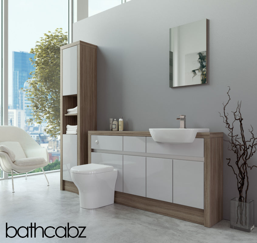 SIDONA DRIFTWOOD BASE & TALL UNIT BATHROOM FITTED FURNITURE