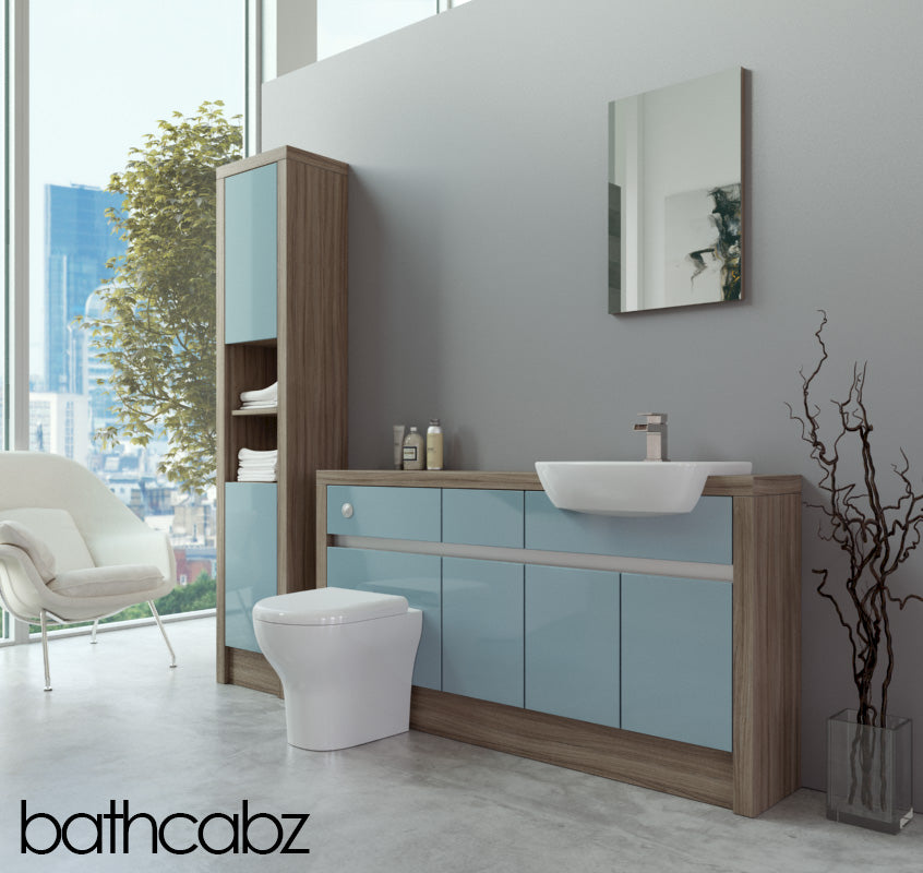 SIDONA DRIFTWOOD BASE & TALL UNIT BATHROOM FITTED FURNITURE