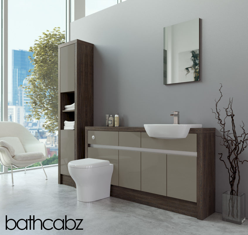 SIDONA MALI WENGE BASE & TALL UNIT BATHROOM FITTED FURNITURE