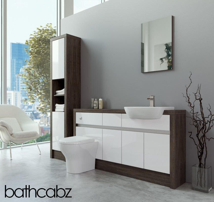 SIDONA MALI WENGE BASE & TALL UNIT BATHROOM FITTED FURNITURE