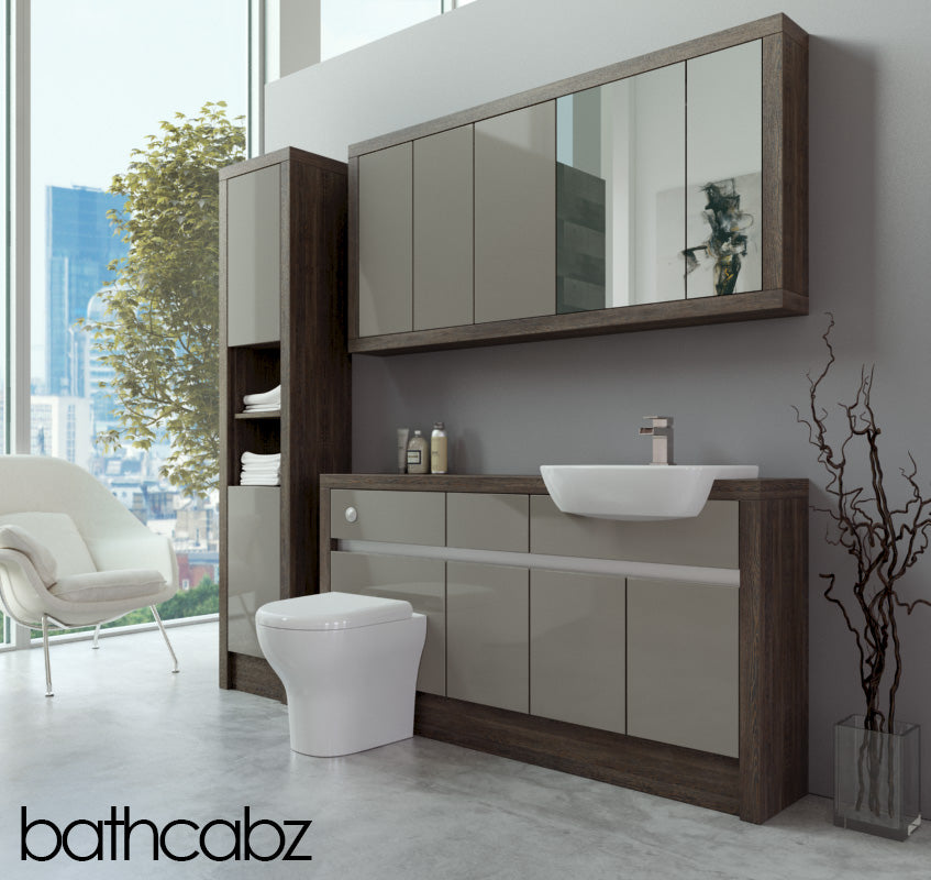 SIDONA MALI WENGE BASE, WALL & TALL UNIT BATHROOM FITTED FURNITURE