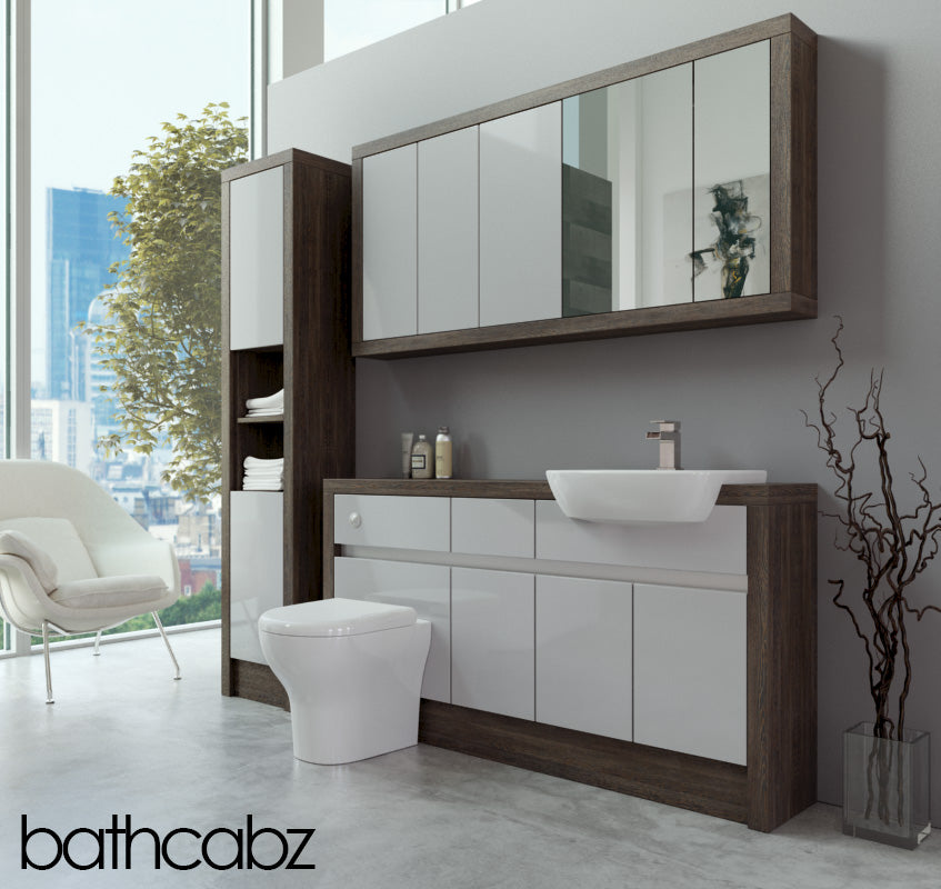 SIDONA MALI WENGE BASE, WALL & TALL UNIT BATHROOM FITTED FURNITURE