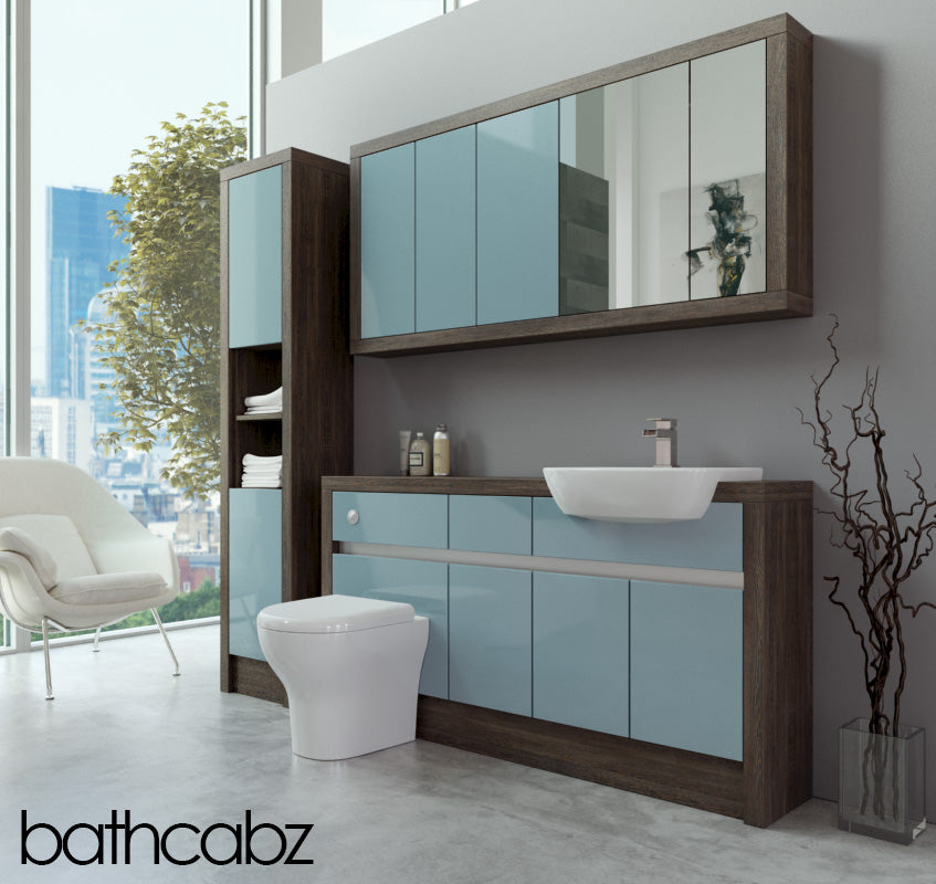 SIDONA MALI WENGE BASE, WALL & TALL UNIT BATHROOM FITTED FURNITURE