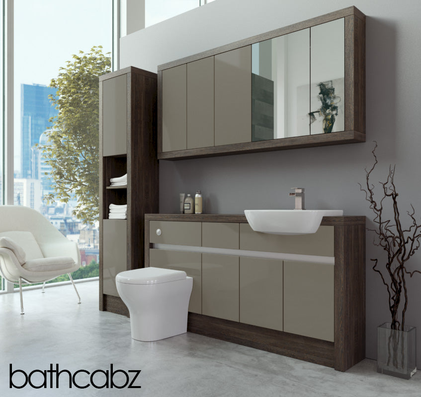 SIDONA MALI WENGE BASE, WALL & TALL UNIT BATHROOM FITTED FURNITURE
