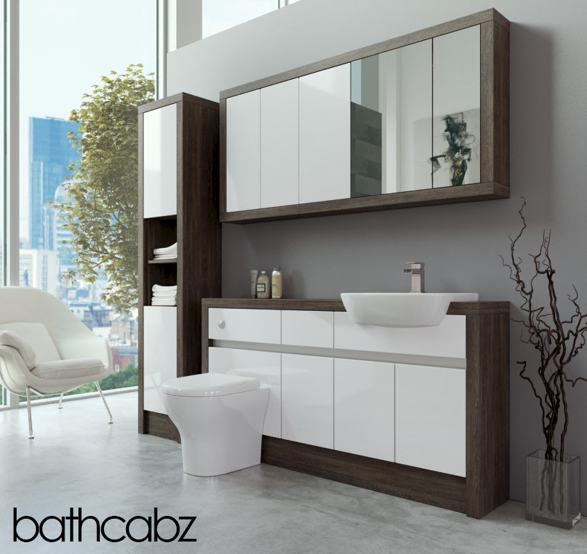 SIDONA MALI WENGE BASE, WALL & TALL UNIT BATHROOM FITTED FURNITURE