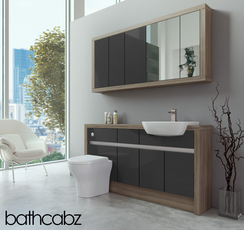 SIDONA DRIFTWOOD BASE & WALL UNITS BATHROOM FITTED FURNITURE