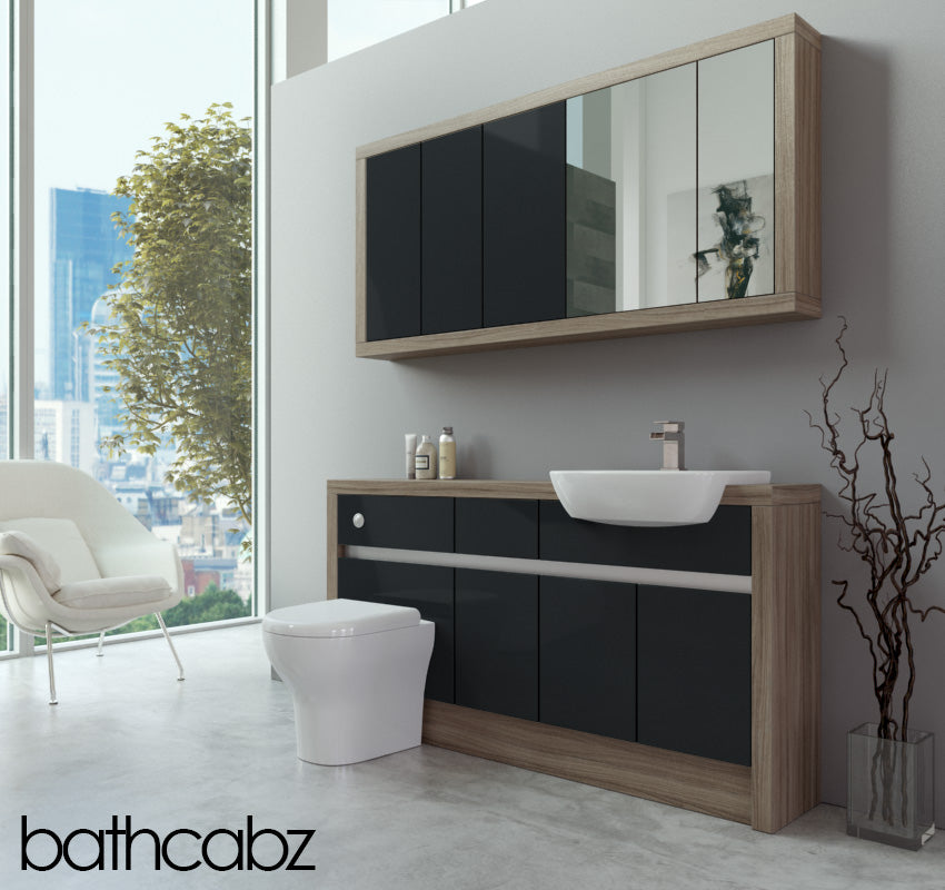 SIDONA DRIFTWOOD BASE & WALL UNITS BATHROOM FITTED FURNITURE
