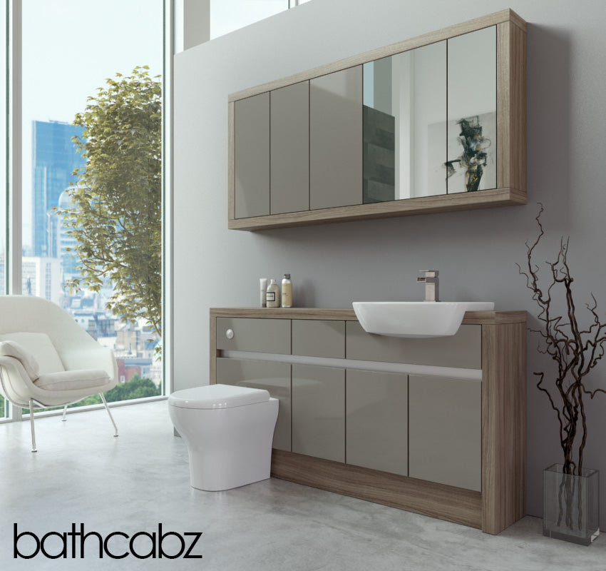 SIDONA DRIFTWOOD BASE & WALL UNITS BATHROOM FITTED FURNITURE