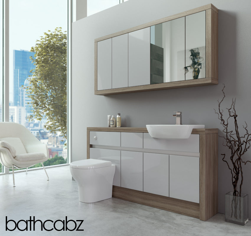 SIDONA DRIFTWOOD BASE & WALL UNITS BATHROOM FITTED FURNITURE