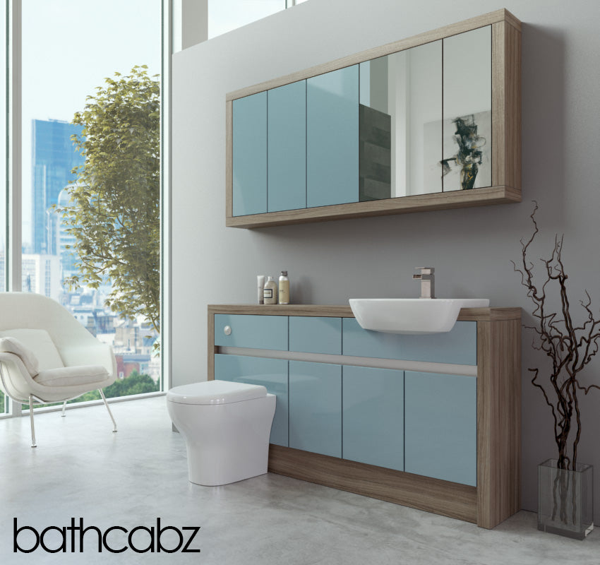SIDONA DRIFTWOOD BASE & WALL UNITS BATHROOM FITTED FURNITURE