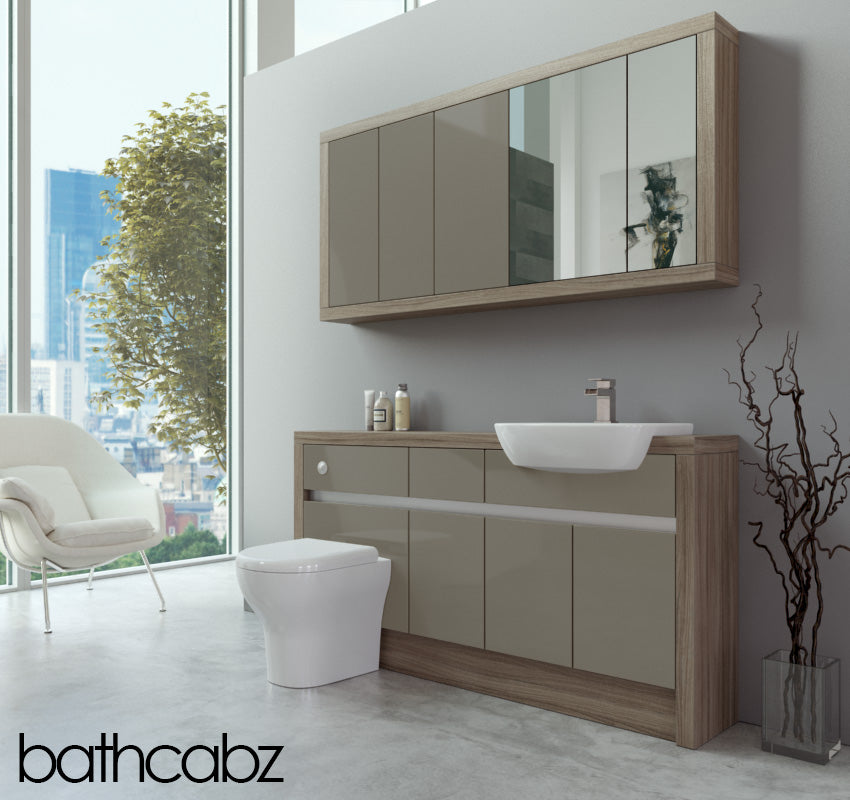 SIDONA DRIFTWOOD BASE & WALL UNITS BATHROOM FITTED FURNITURE