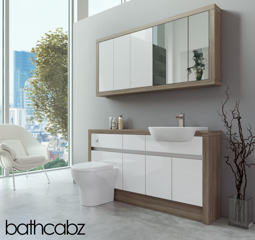 SIDONA DRIFTWOOD BASE & WALL UNITS BATHROOM FITTED FURNITURE