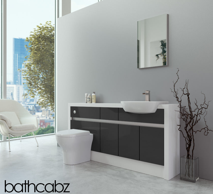 SIDONA WHITE MATT BASE UNITS BATHROOM FITTED FURNITURE