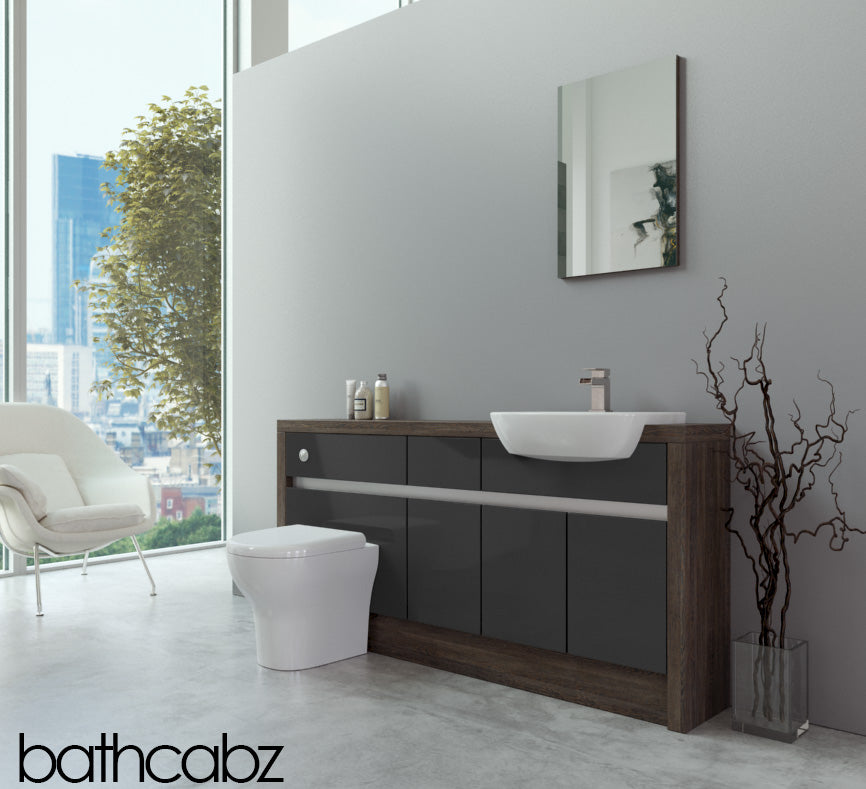 SIDONA MALI WENGE BASE UNITS BATHROOM FITTED FURNITURE
