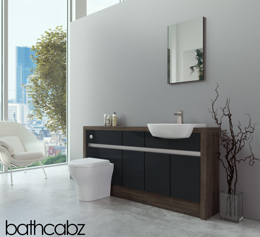 SIDONA MALI WENGE BASE UNITS BATHROOM FITTED FURNITURE