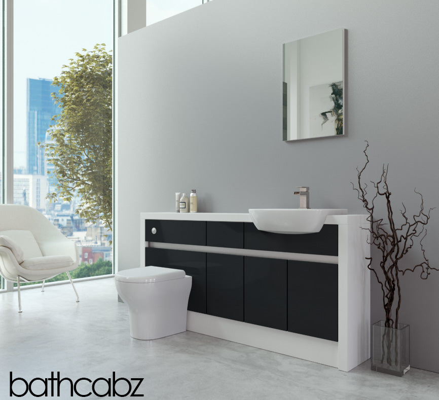 SIDONA WHITE MATT BASE UNITS BATHROOM FITTED FURNITURE