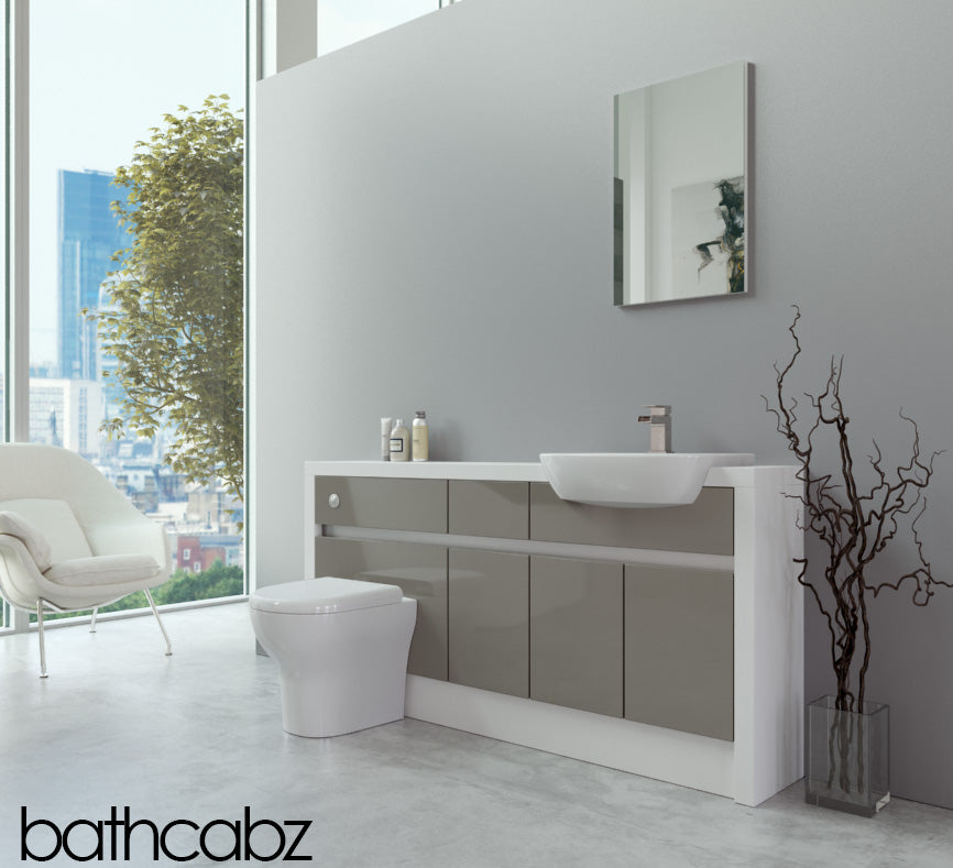 SIDONA WHITE MATT BASE UNITS BATHROOM FITTED FURNITURE