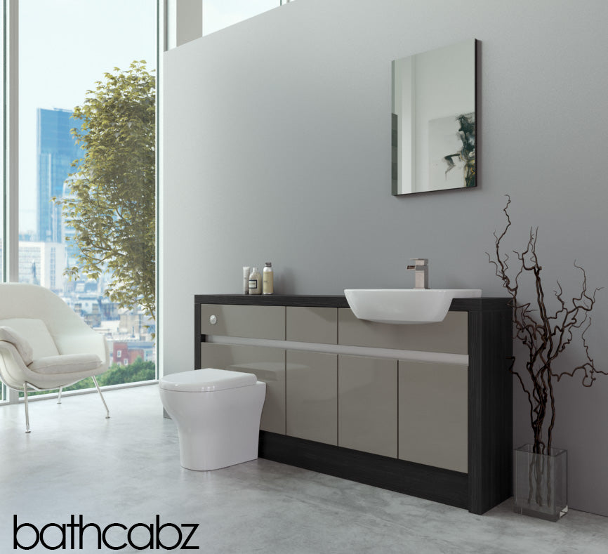 SIDONA HACIENDA BLACK BASE UNITS BATHROOM FITTED FURNITURE