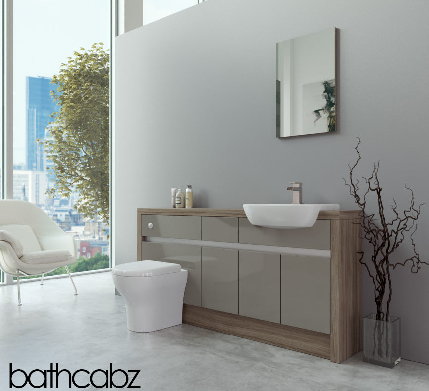 SIDONA DRIFTWOOD BASE UNITS BATHROOM FITTED FURNITURE