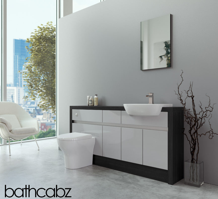 SIDONA HACIENDA BLACK BASE UNITS BATHROOM FITTED FURNITURE