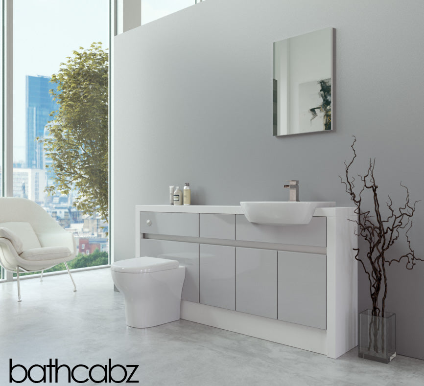 SIDONA WHITE MATT BASE UNITS BATHROOM FITTED FURNITURE