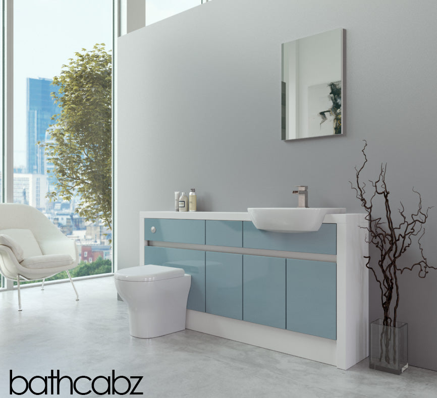 SIDONA WHITE MATT BASE UNITS BATHROOM FITTED FURNITURE