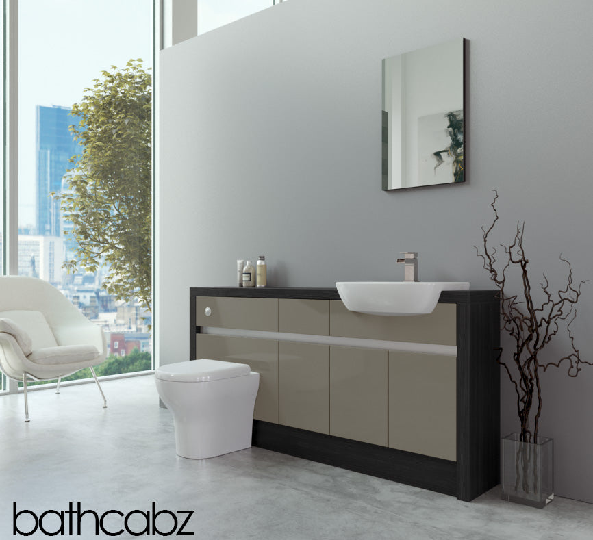 SIDONA HACIENDA BLACK BASE UNITS BATHROOM FITTED FURNITURE
