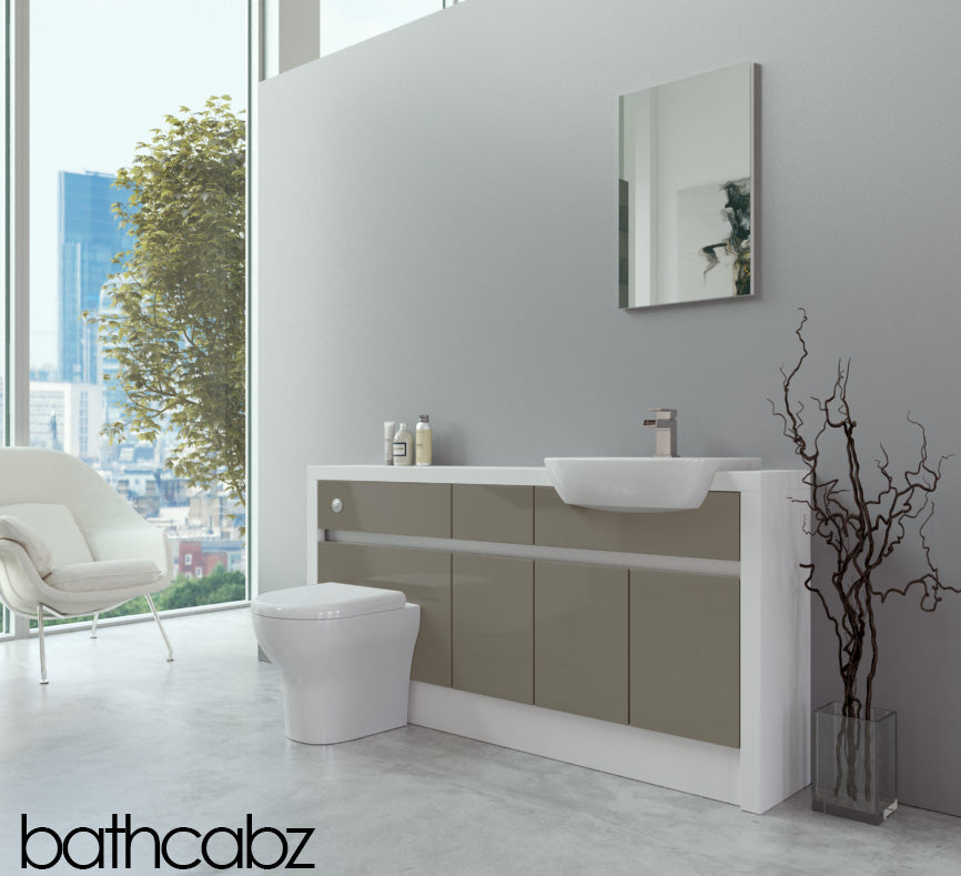 SIDONA WHITE MATT BASE UNITS BATHROOM FITTED FURNITURE