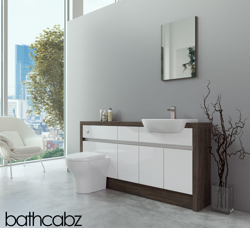 SIDONA MALI WENGE BASE UNITS BATHROOM FITTED FURNITURE