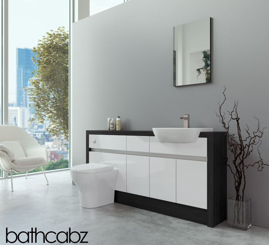 SIDONA HACIENDA BLACK BASE UNITS BATHROOM FITTED FURNITURE