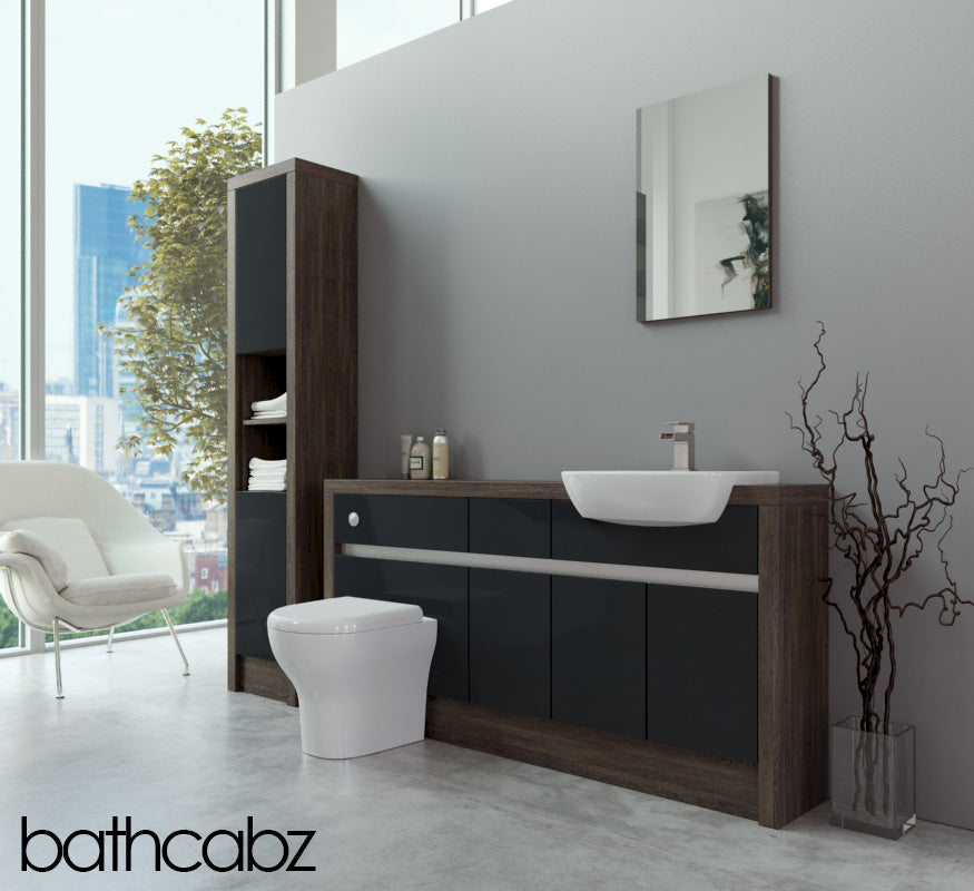 SIDONA MALI WENGE BASE & TALL UNIT BATHROOM FITTED FURNITURE