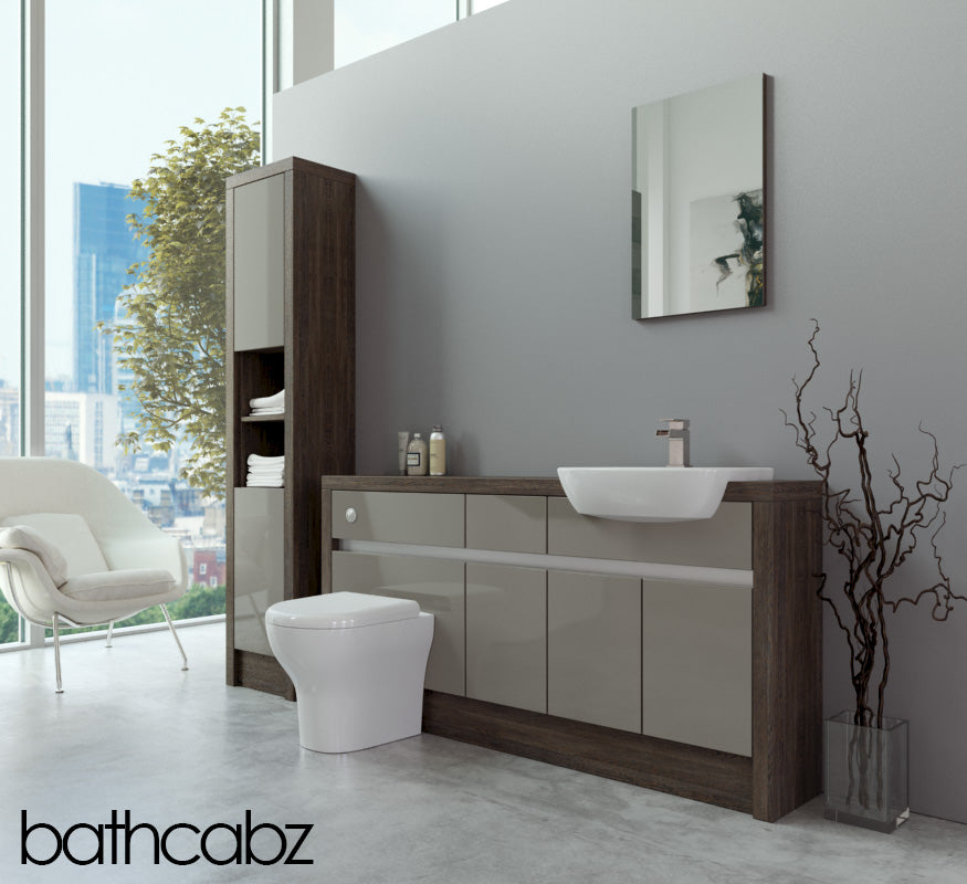 SIDONA MALI WENGE BASE & TALL UNIT BATHROOM FITTED FURNITURE