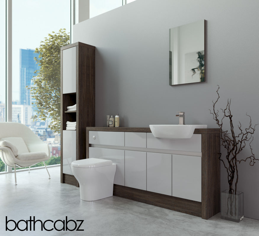 SIDONA MALI WENGE BASE & TALL UNIT BATHROOM FITTED FURNITURE