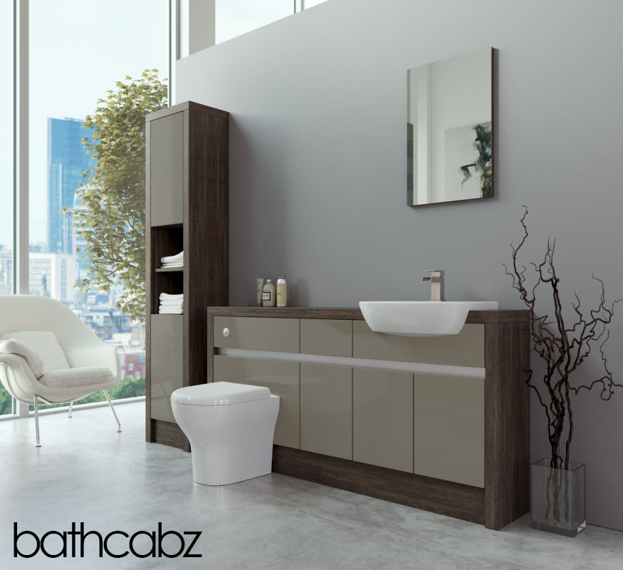 SIDONA MALI WENGE BASE & TALL UNIT BATHROOM FITTED FURNITURE