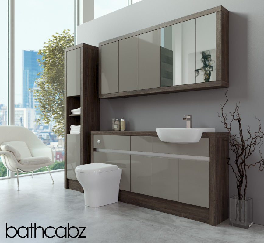 SIDONA MALI WENGE BASE, WALL & TALL UNIT BATHROOM FITTED FURNITURE